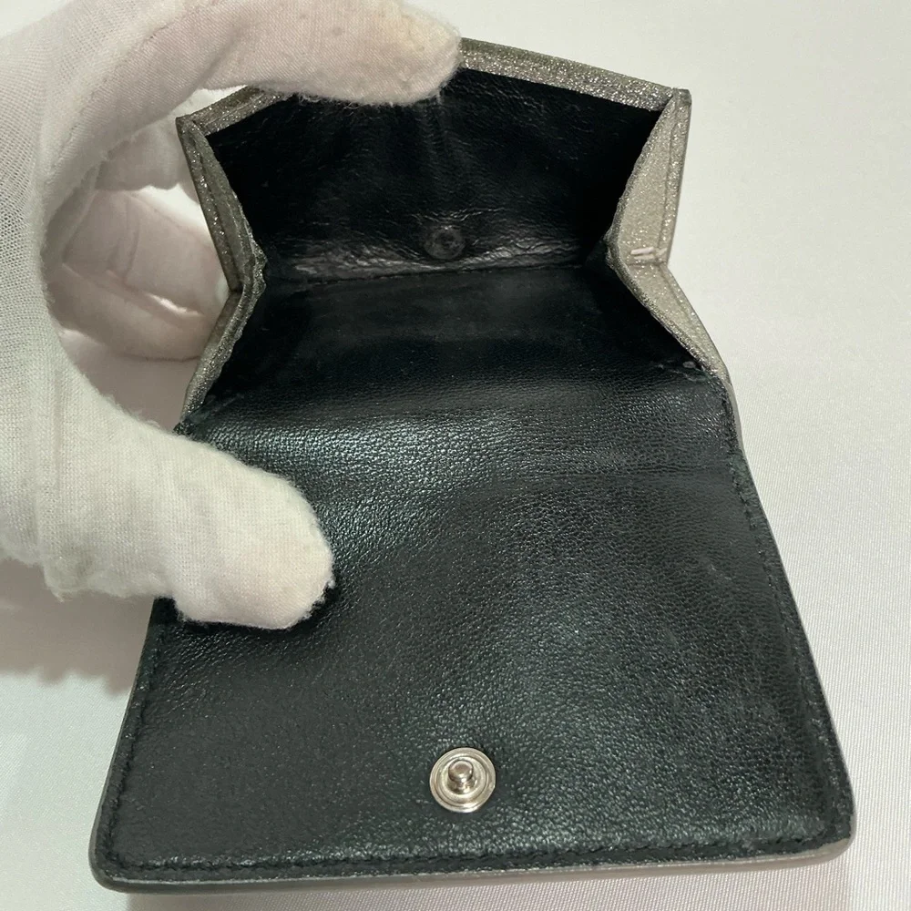 Balenciaga Silver glitter Paper Mini Wallet - Picture 12 of 16